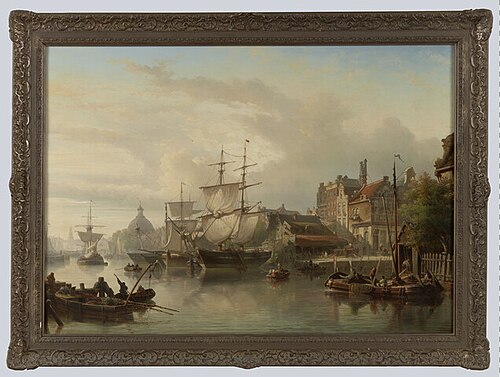 Stadsgezicht van Amsterdam, 1850, Elias van Bommel