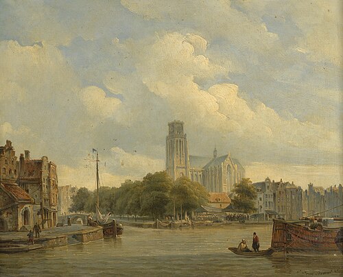 Gezicht op Dordrecht, 1846, Elias van Bommel