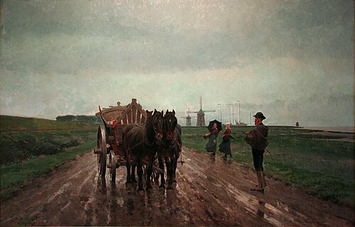 Aan de Beneden-Schelde, 1884, Frans van Leemputten