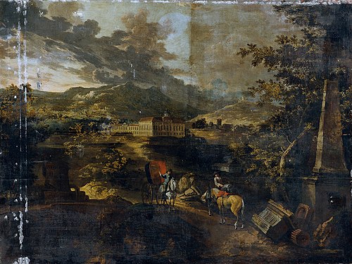 Landschaft mit Schloss Stattenberg, 1736, Franz Ignaz Flurer