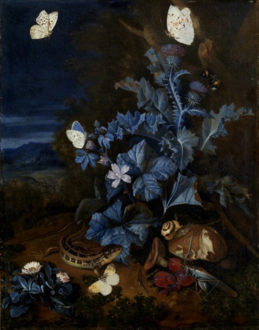 Pflanzenstillleben auf Waldboden, , Franz de Hamilton