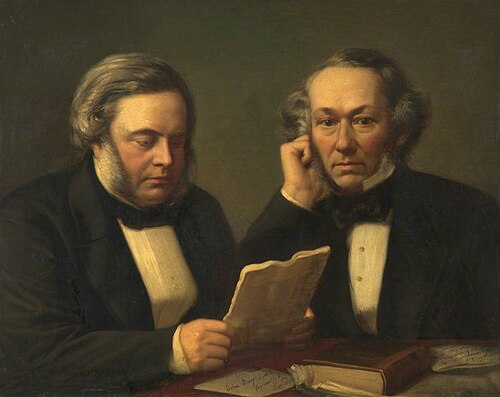 John Bright (1811–1889), and Richard Cobden (1804–1865), , Giuseppe Fagnani