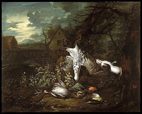 Still Life with Dead Game Birds, 1720, Johan Baptist Govaerts