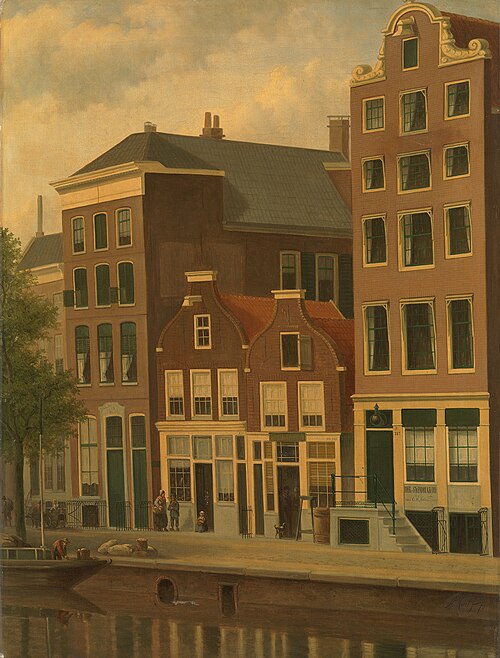 Drukkerij Spin/Van Mangem aan de Nieuwezijds Voorburgwal 287, 1875, Jan Evert Morel