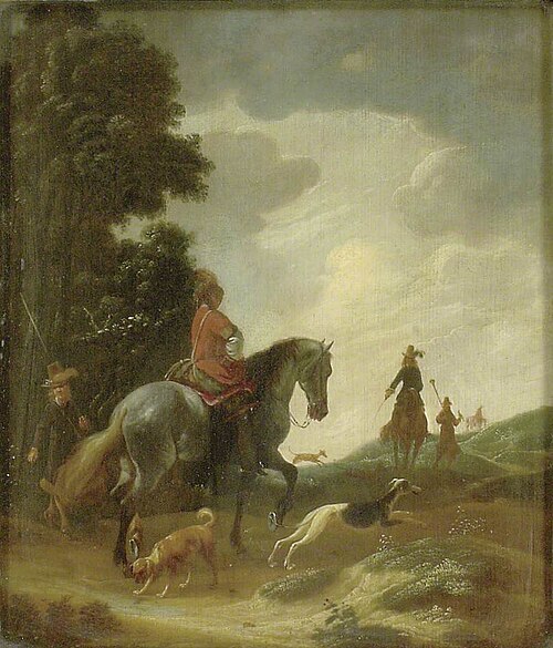 Huntsmen in a Landscape, 1659, Jan Jacobsz. van der Stoffe