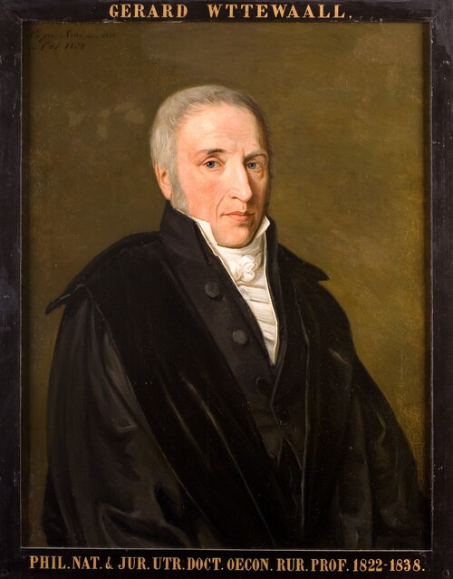 Portret van Gerard Wttewaal van Wickenburgh, hoogleraar Landhuishoudkunde te Leiden, 1801, Johan Heinrich Neuman