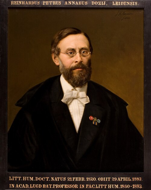 Portret van Reinhard Pieter Anne Dozy, hoogleraar Middeleeuwse en Nieuwe Geschiedenis te Leiden, 1883, Johan Heinrich Neuman