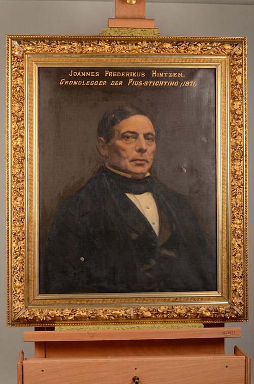 Portret van Joannes Frederikus Hintzen Grondlegger der Pius-stichting (1871), , Johan Heinrich Neuman