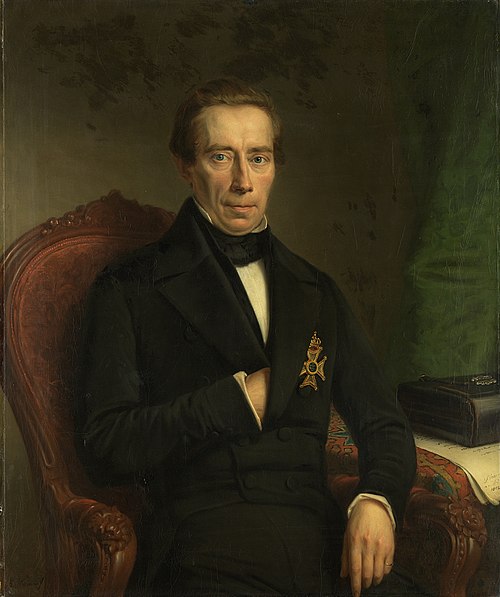 Portrait of Johan Rudolf Thorbecke, Minister of State and Minister of the Interior, 1852, Johan Heinrich Neuman