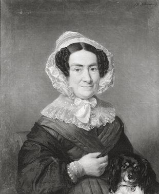 Portret van Maria Henriette van der Muelen (1785-1855), echtgenote van Carel Joseph van der Muelen, 1840, Johan Heinrich Neuman