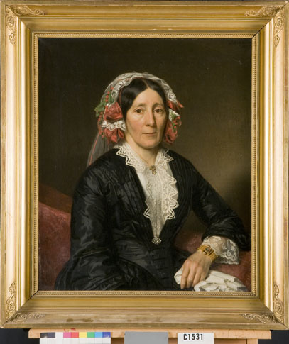 Portrait of Wilhelmina Johanna van der Goes (1808-1866), vrouw van Carel Anthony Marchant (1799-1864, 1854, Johan Heinrich Neuman