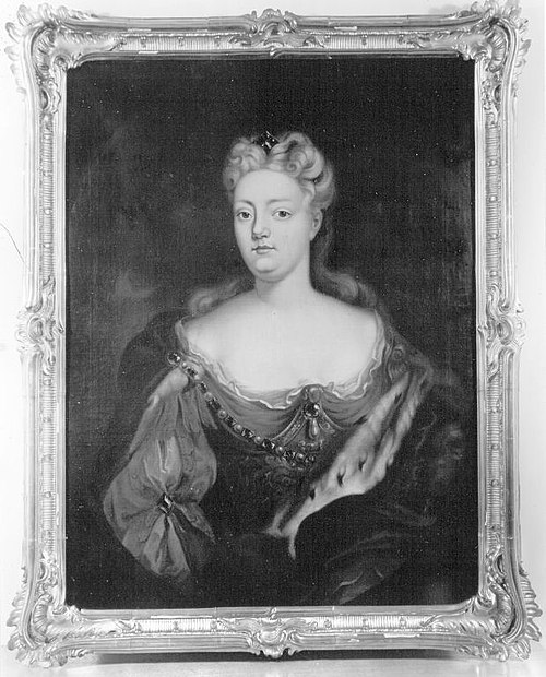 Bildnis der Pfalzgräfin Maria Henriette Leopoldine von Sulzbach, geb. Marquise de la Tour d'Auvergne, 1724, Johann Philipp von der Schlichten