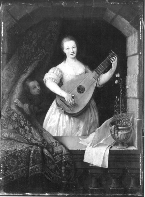 Lautenspielerin, 1713, Johann Philipp von der Schlichten