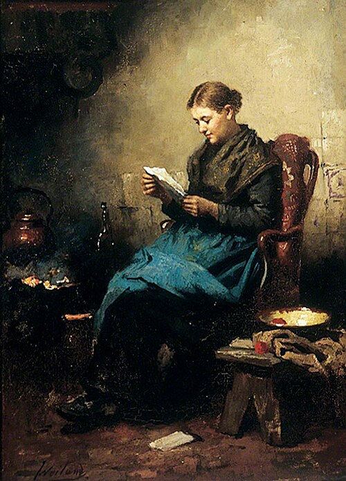 Young Girl Reading, 1870, Johannes Weiland