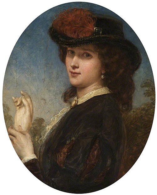 Lady with a Glove, , John Robert Dicksee