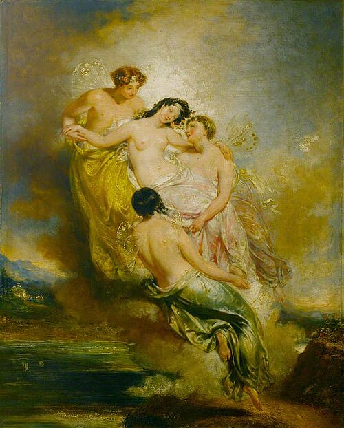 Psyche Conveyed by Zephyrs to the Valley of Pleasure, 1826, John Wood