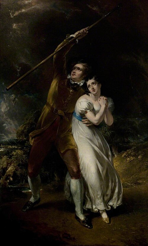 Celadon and Amelia in a Storm, 1840, John Wood