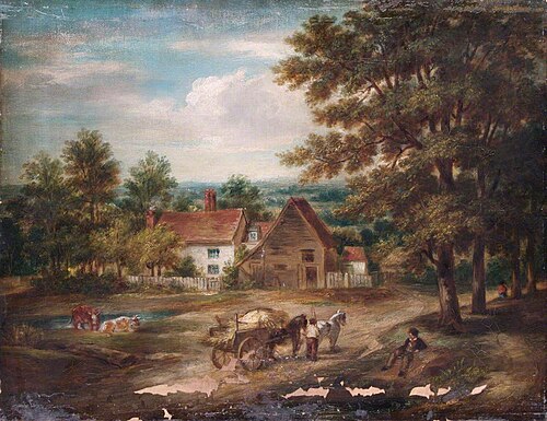 Wyldes Farm (The Farmhouse at Hampstead, Painted on the Spot, 21 August 1857), 1857, John Wood