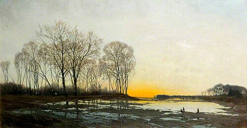 Evening on the Isar, 1874, Karl Heffner