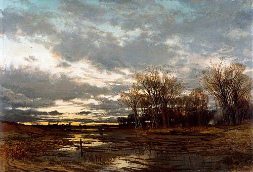 Landscape, Evening, 1875, Karl Heffner