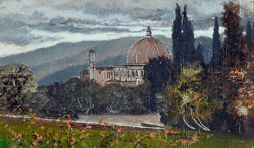 Florence, Boboli Gardens and Duomo, 1880, Karl Heffner