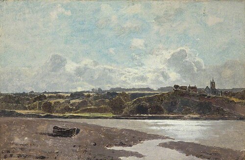 Landscape opposite Newnham on Severn, 1880, 1880, Karl Heffner