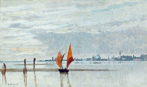 Distant View of Venice, 1880, Karl Heffner