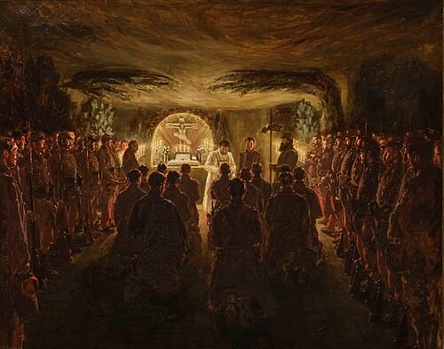 Messe de minuit dans les carrières de Confrécourt le 24 décembre 1914, 1915, Louis Tinayre