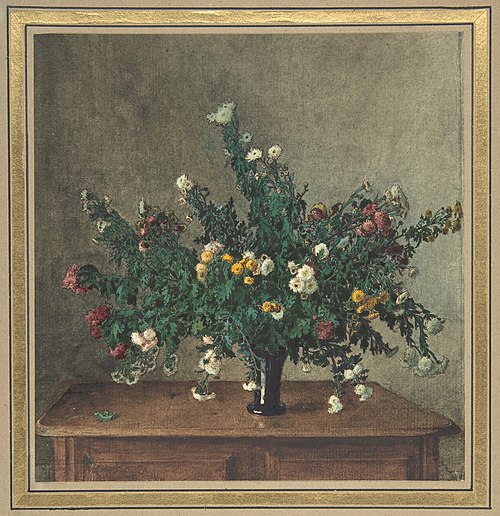 Bouquet of Small Chrysanthemums, 1862, Léon Bonvin