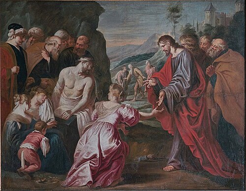 Resurrection of Lazarus, 1673, Michael Angelo Immenraet
