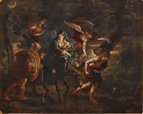 The return from Egypt, 1650, Michael Angelo Immenraet