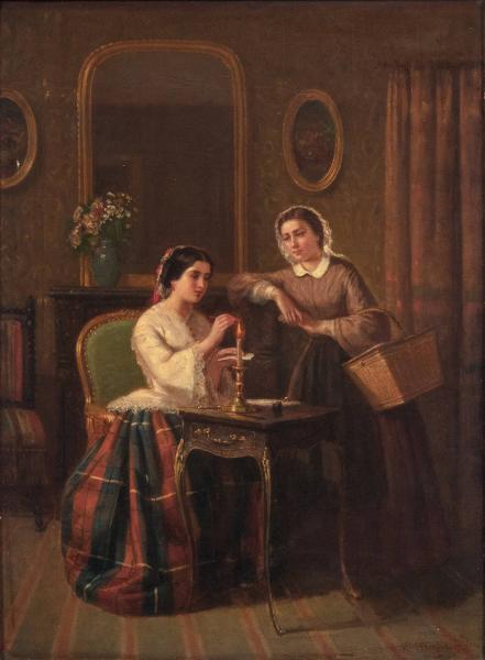 Sealing a Letter, , Paul Seignac
