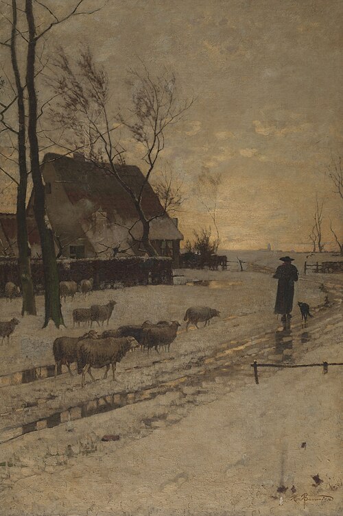 Paysage d’hiver aux environs de Düsseldorf, , Richard Burnier