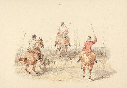 Riders Taking a Fence, , Samuel Henry Alken