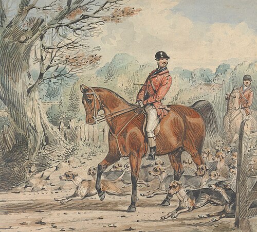 Foxhunting: Hunt Servants Leading Out Hounds, , Samuel Henry Alken