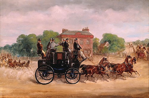 Drags of the Four-in-Hand Club., 1850, Samuel Henry Alken