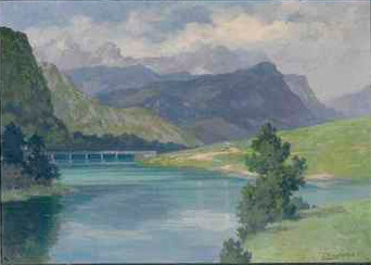 Krajina z jezerom, 1918, Srečko Magolič