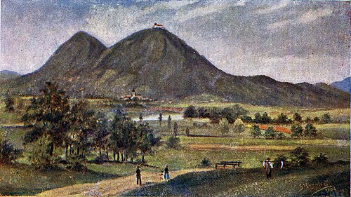 Pogled na Šmarno goro in Šmartno., 1904, Srečko Magolič