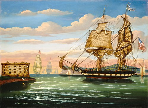 Bay of New York, Sunset, 1850, Thomas Chambers