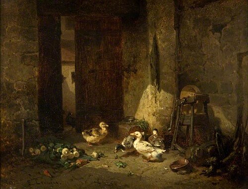 Poultry, 1857, Théophile-Victor-Émile Lemmens