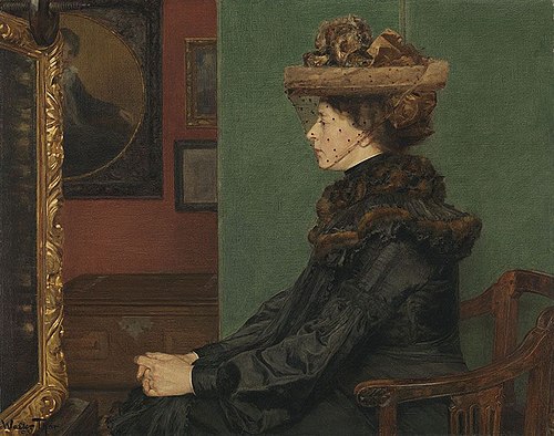 Im Atelier (Die Frau des Künstlers), 1903, Walter Thor