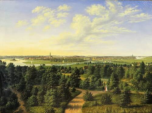 Potsdam vom Belvedere auf dem Brauhausberg, 1825, Wilhelm Barth