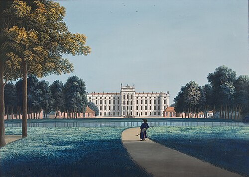 Stadtseite des herzoglichen Schlosses zu Ludwigslust, 1806, Wilhelm Barth