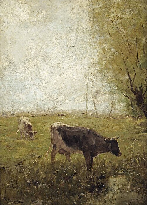 Cows on meadow, , Willem Maris