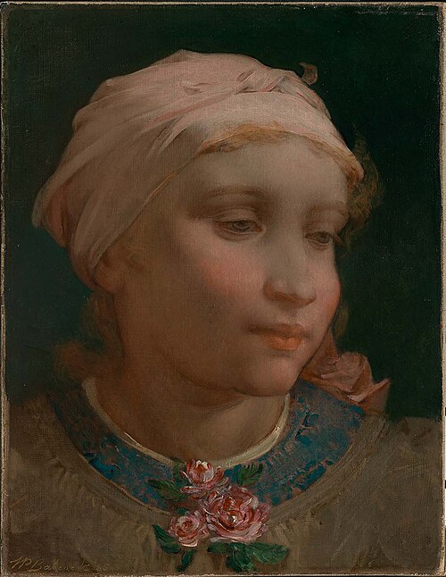 Girl with a Pink Bonnet, 1865, William Perkins Babcock