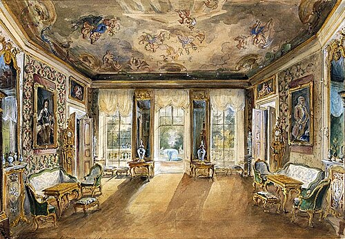 Chambre néerlandaise au Palais de Wilanów., 1850, Willibald Richter