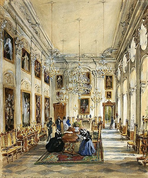 Chambre blanche au Palais de Wilanów., 1850, Willibald Richter