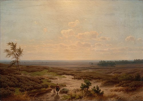 Heathland in Guelders, 1846, Cornelis Lieste