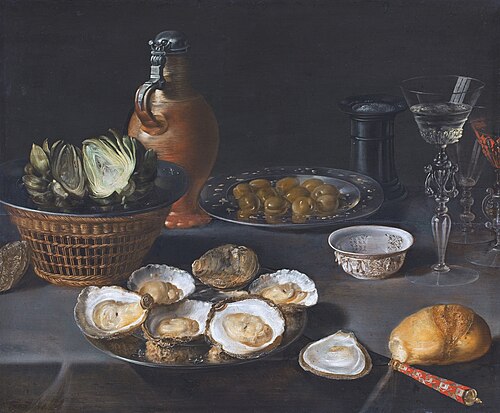Still-life with artichokes., 1610, David Ryckaert