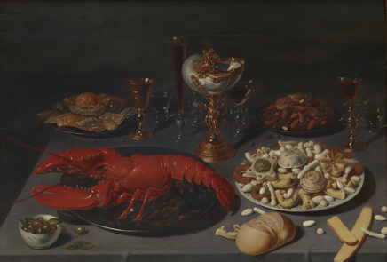 Still life with lobster, 1617, David Ryckaert